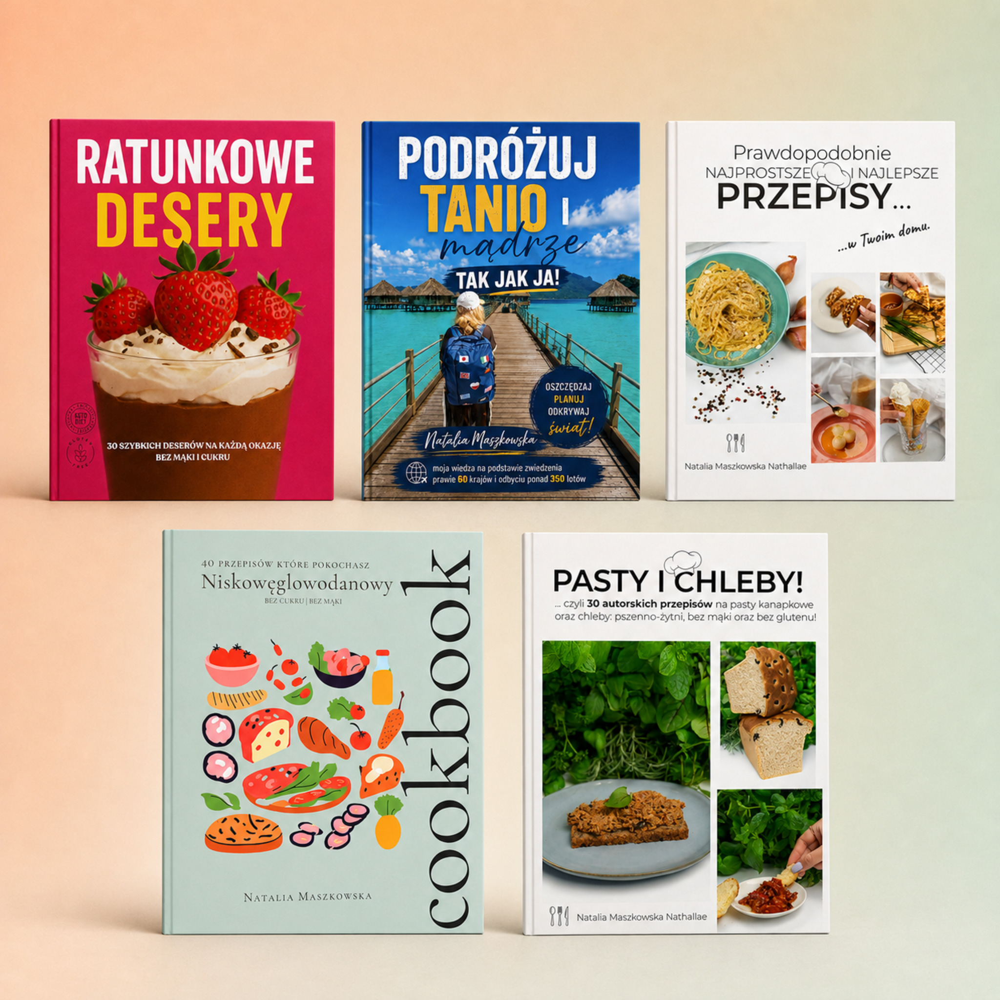 Pakiet 5 e-booków – poradnik podróżniczy i 4 bestsellery kulinarne
